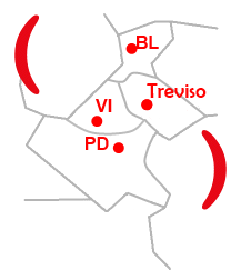 Mappa Centro Operativo di Treviso