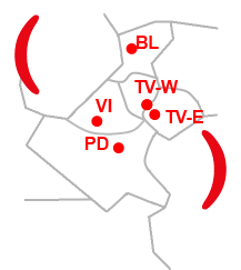 Mappa Centro Operativo di Treviso EST