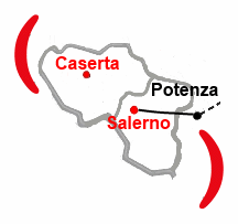 Mappa Centro Operativo di Salerno