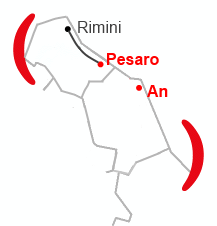 Mappa Centro Operativo di Pesaro